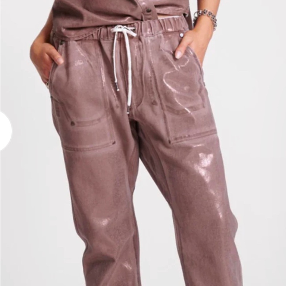 One Teaspoon Brown Track Pants with Relaxed Fit